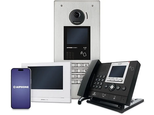 Aiphone GT Series mobile app interface for remote video and access control