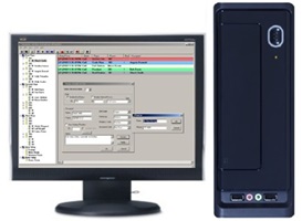PC-based panic button system master for centralized emergency alerts in offices, retail, courthouses, schools, and other facilities.