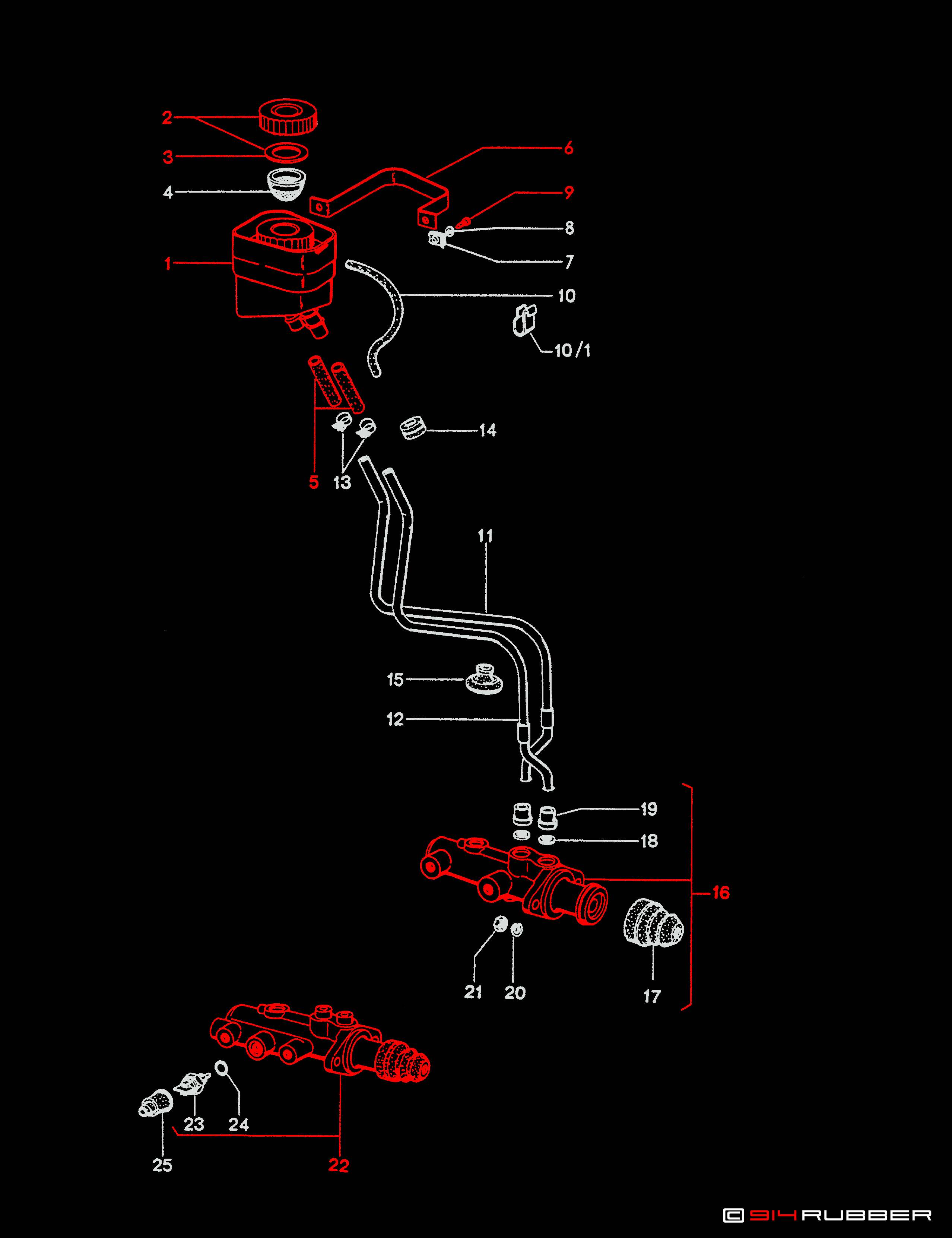 Brake Fluid Reservoir, Brake Master Cylinder