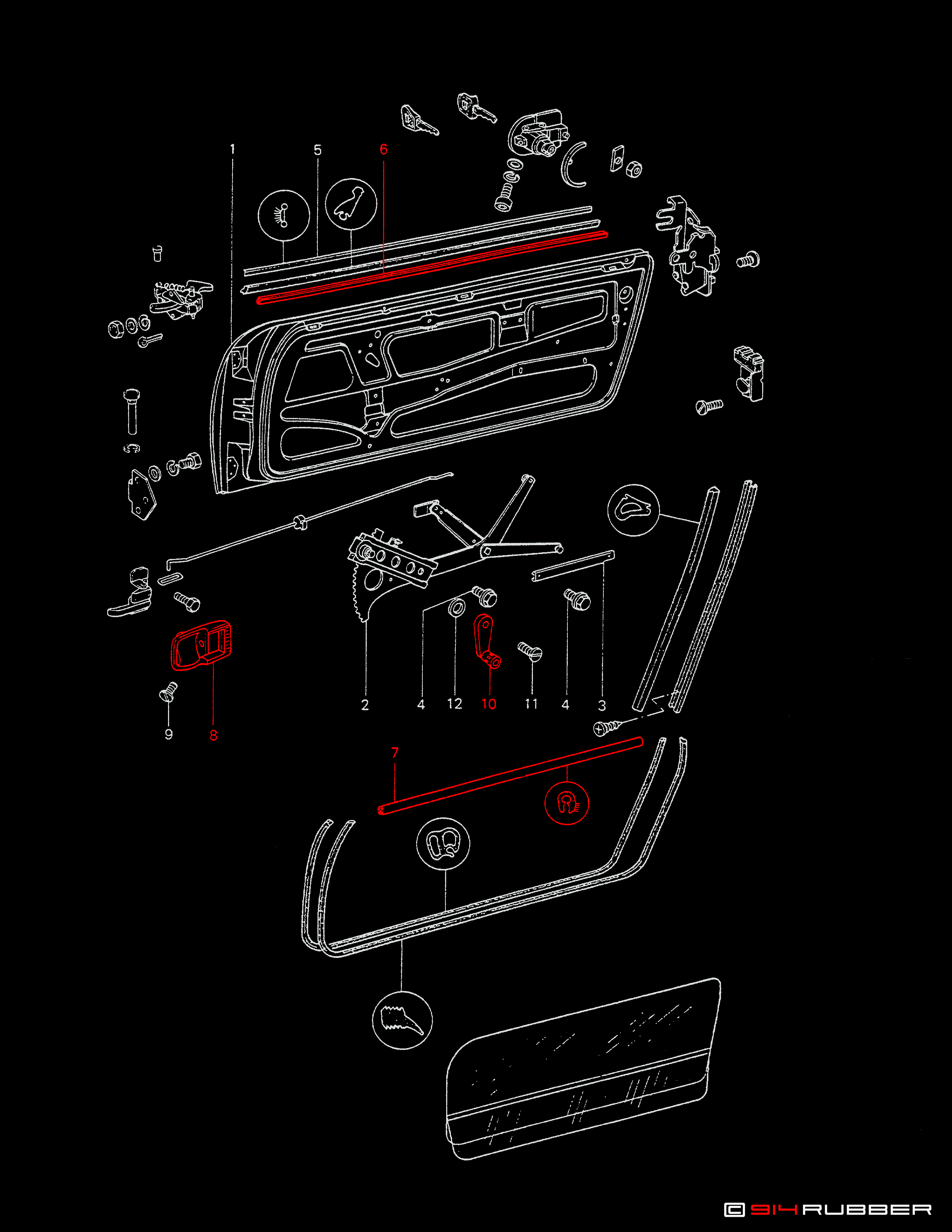 Door with Alternate Installation Parts