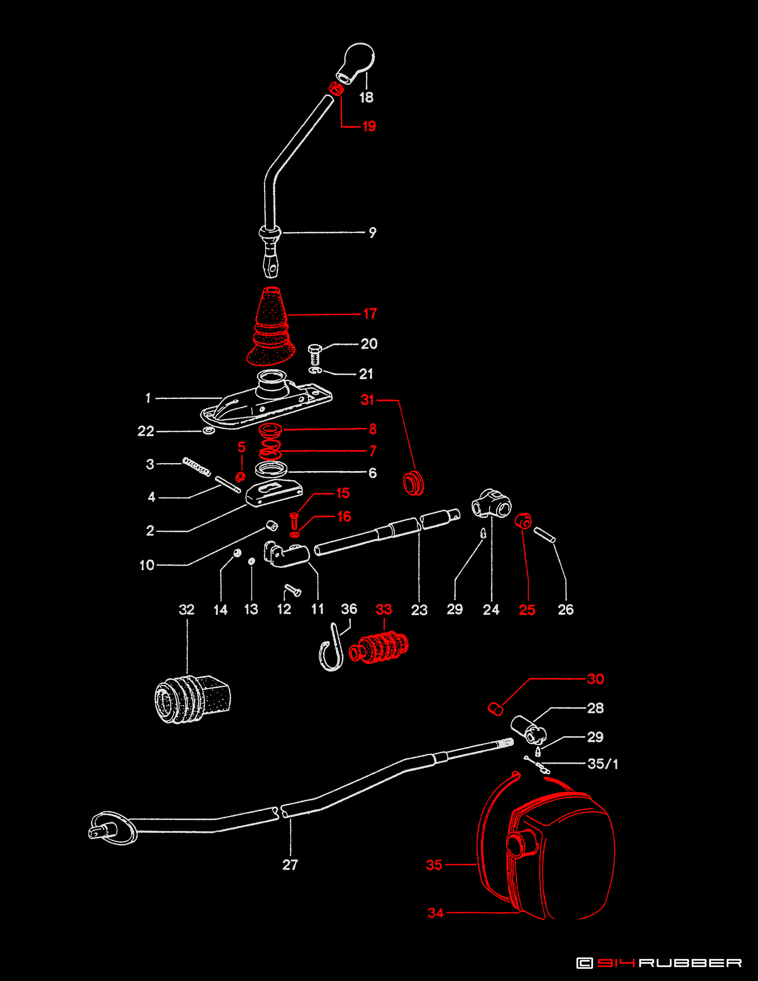 Gear Shift from Model 1973