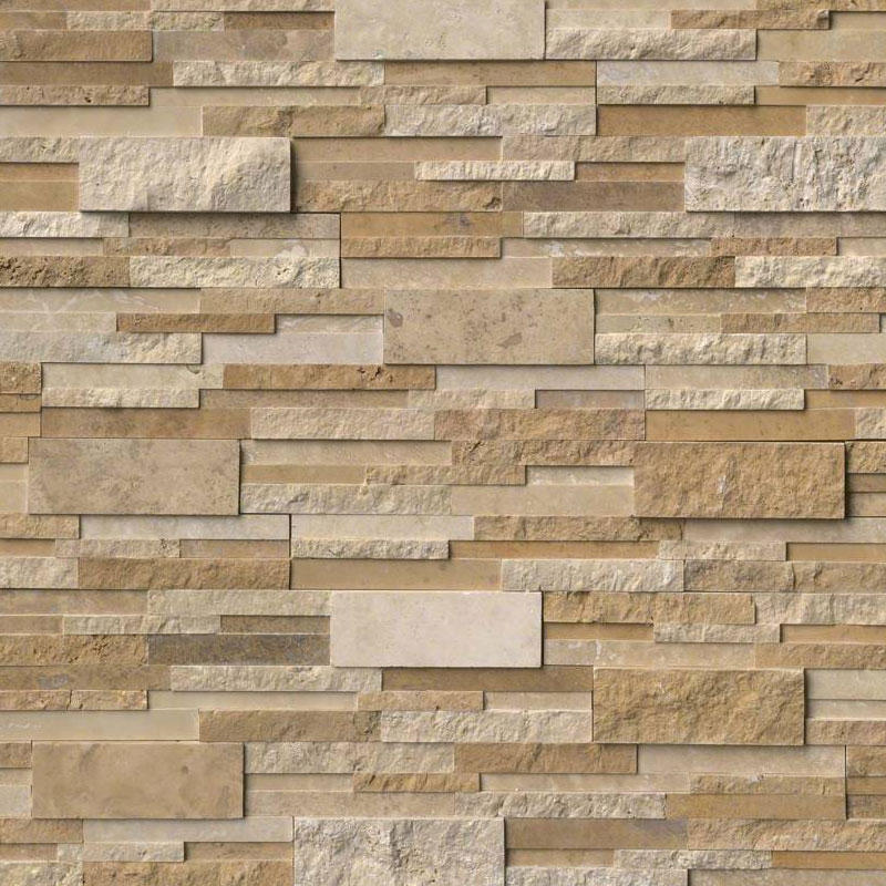 Rockmount Casa Blend Multi Finish Travertine Stacked Stone Ledger Panels