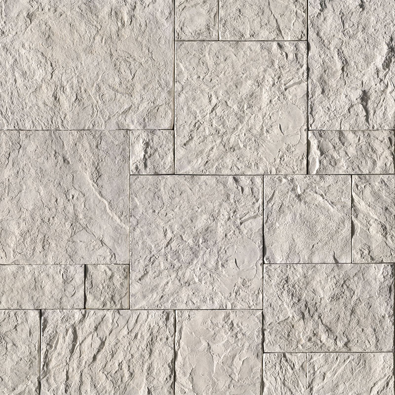 Terrado Cottonwood White Concrete Stacked Stone Ledger Panels
