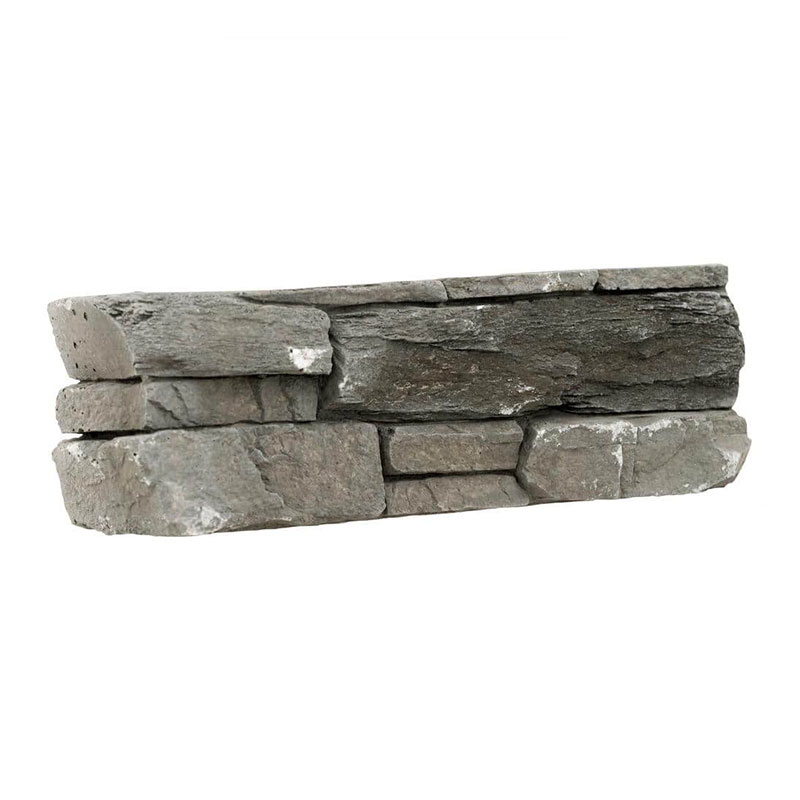 Terrado Denali Gray Concrete Stacked Stone Ledger Corners