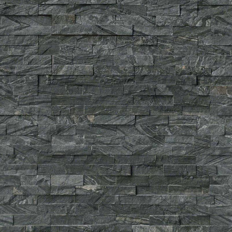 Rockmount Glacial Black Marble Stacked Stone Ledger Panels