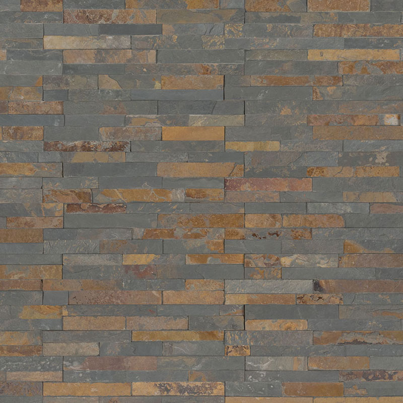 Rockmount Gold Rush Mini Slate Stacked Stone Ledger Panels