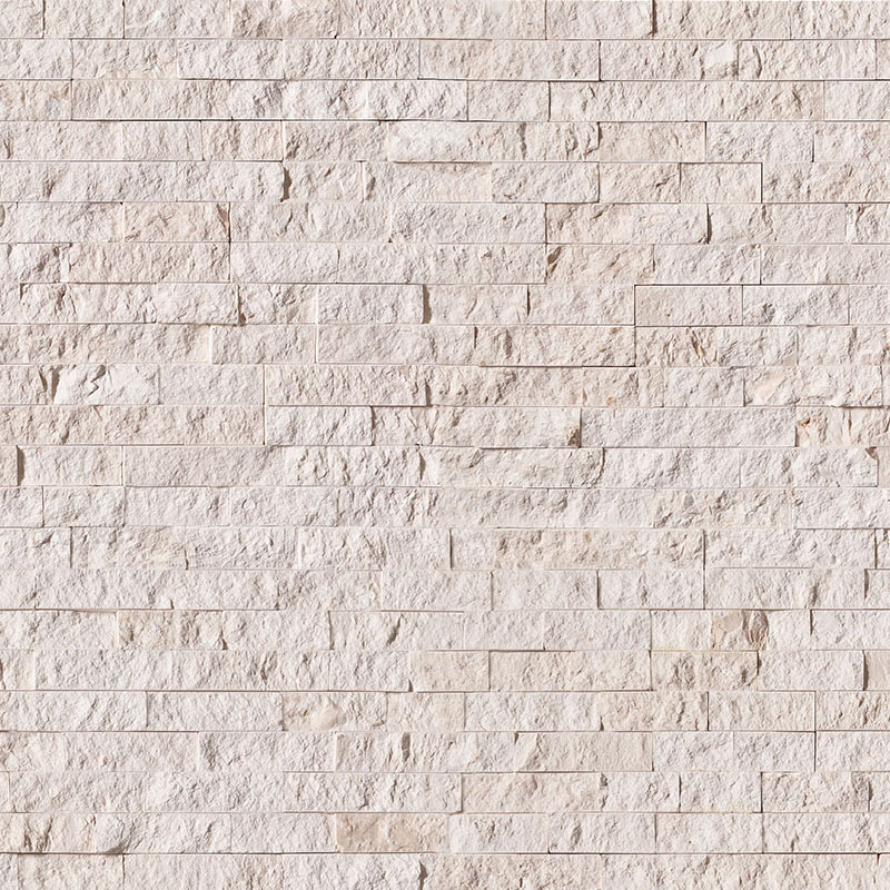 Rockmount Mayra White Limestone Stacked Stone Ledger Panels