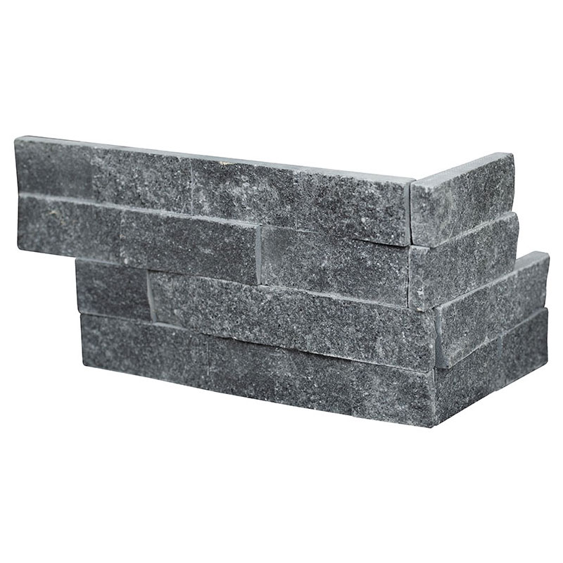 Rockmount Cosmic Black Marble Stacked Stone Ledger Corners
