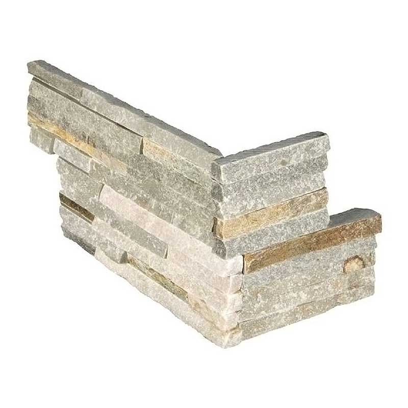 Rockmount Golden Honey Pencil Quartzite Stacked Stone Ledger Corners