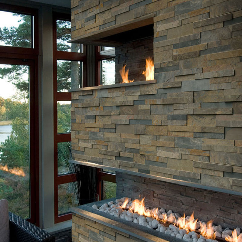 Rockmount Multi Color Slate Stacked Stone Ledger Panels