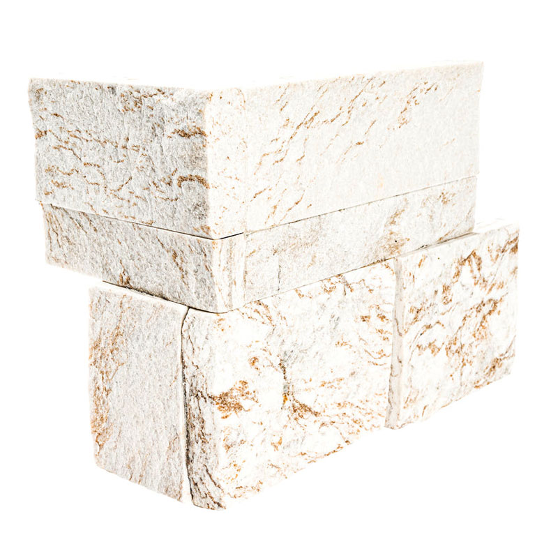Rockmount Royal White XL Quartzite Stacked Stone Ledger Corners