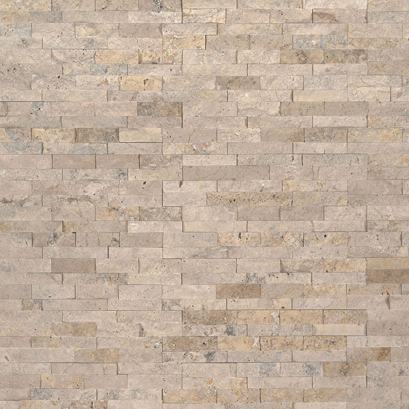 Rockmount Roman Beige Mini Travertine Stacked Stone Ledger Panels