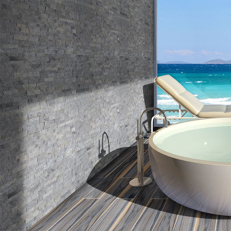 Rockmount M-Series Gray Quartzite Stacked Stone Ledger Panels