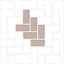 4x8 BRICK - HERRINGBONE 90 PATTERN