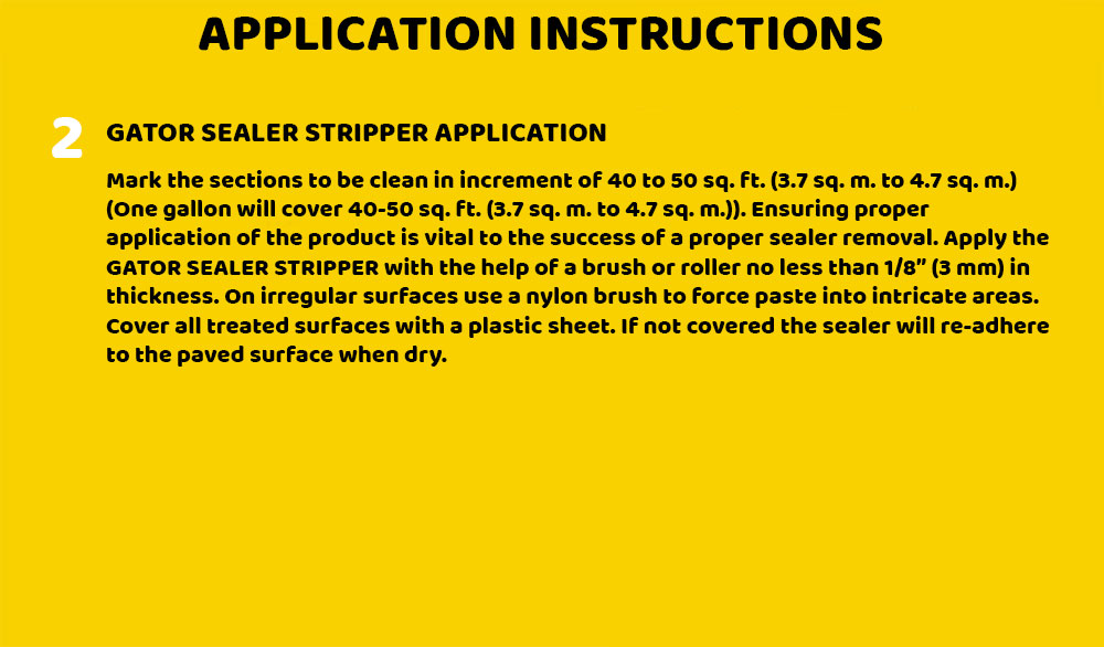 Gator Sealer Stripper Application Instructions