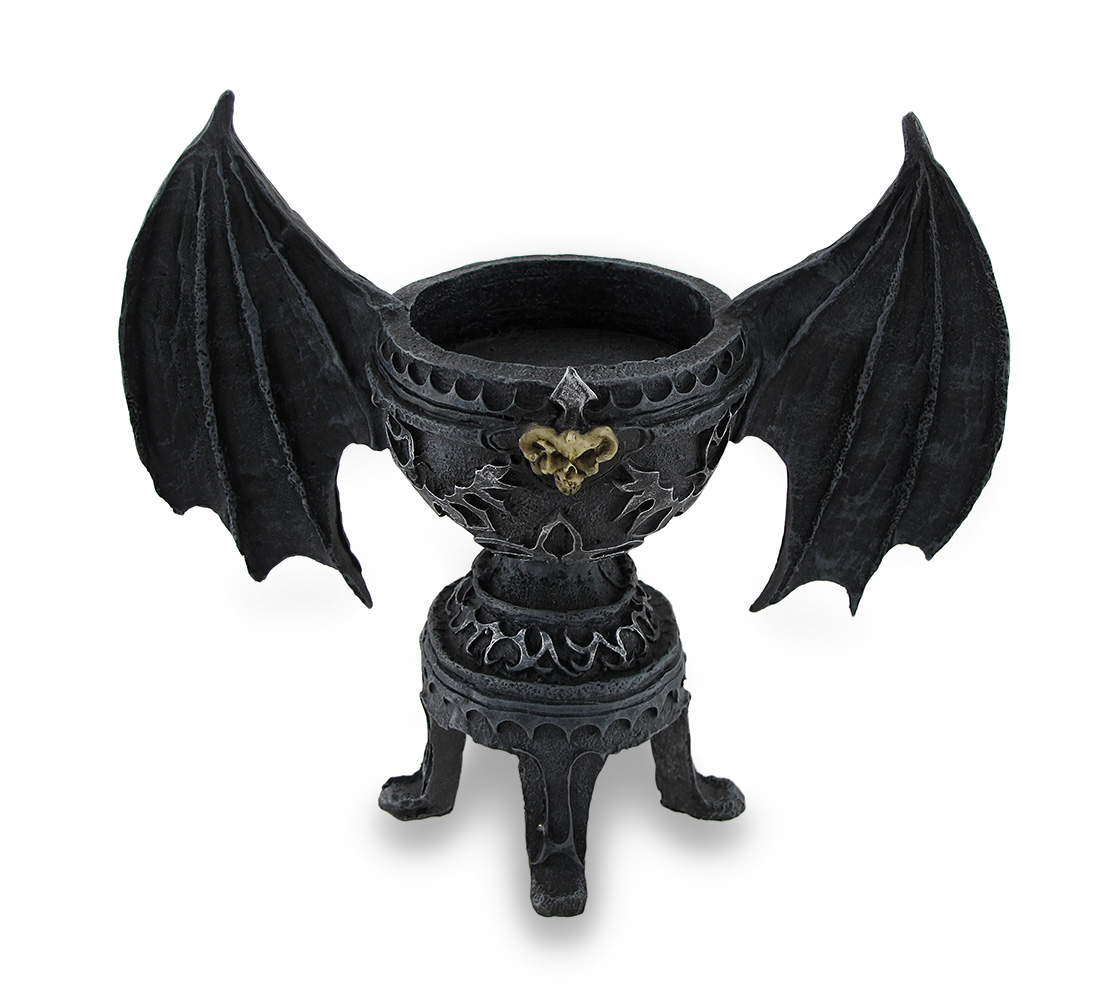 Pair Of Gothic Bat Wing Goblet Style Candle Candle Holder Sets Tanga