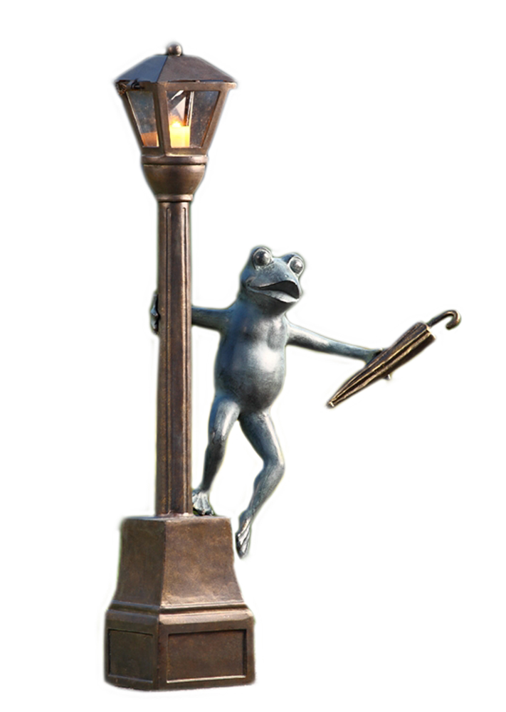 Streetlight Dancing Frog Garden Lantern Statue eBay