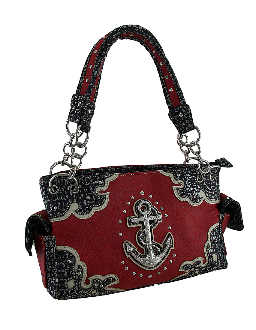 Nautical Anchor Rhinestone Studded Concealed Carry Handbag eBay