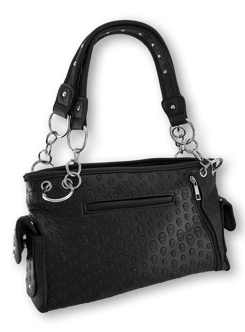 Studded Rhinestone Skull/Crossbones Concealed Carry Purse and Wallet