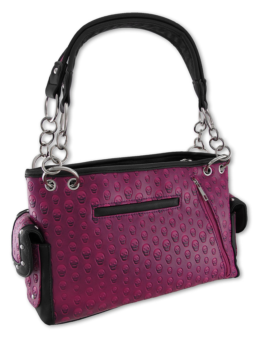 Studded Rhinestone Skull/Crossbones Concealed Carry Purse and Wallet