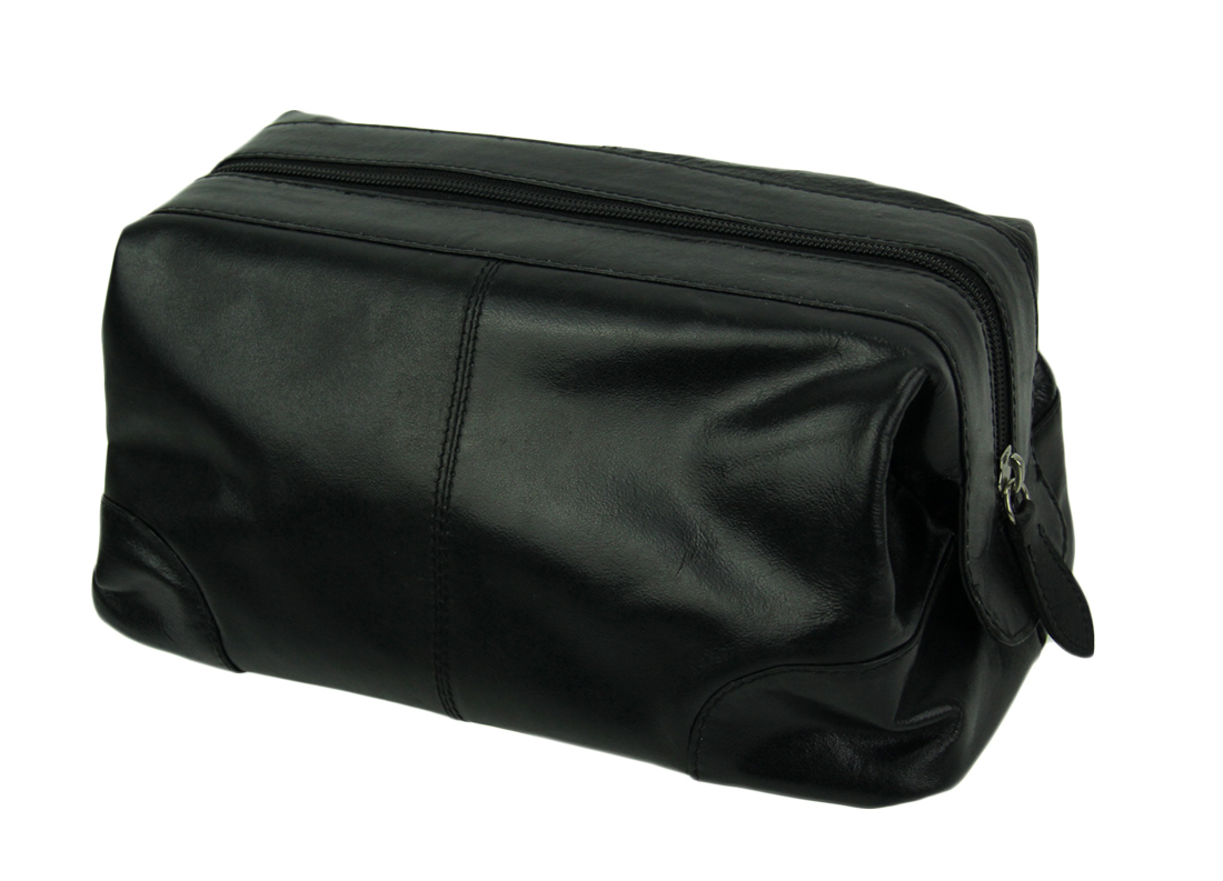 large black toiletry bag