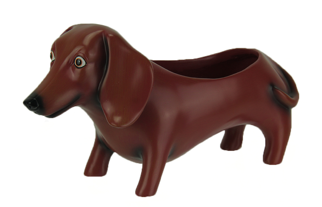 Oscar the Dachshund Dog Indoor/Outdoor Planter Statue eBay