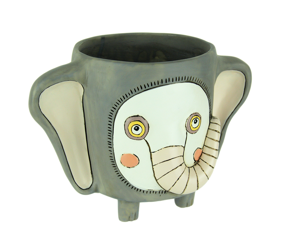 Allen Designs Whimsical Gray Elephant Indoor/Outdoor Planter eBay