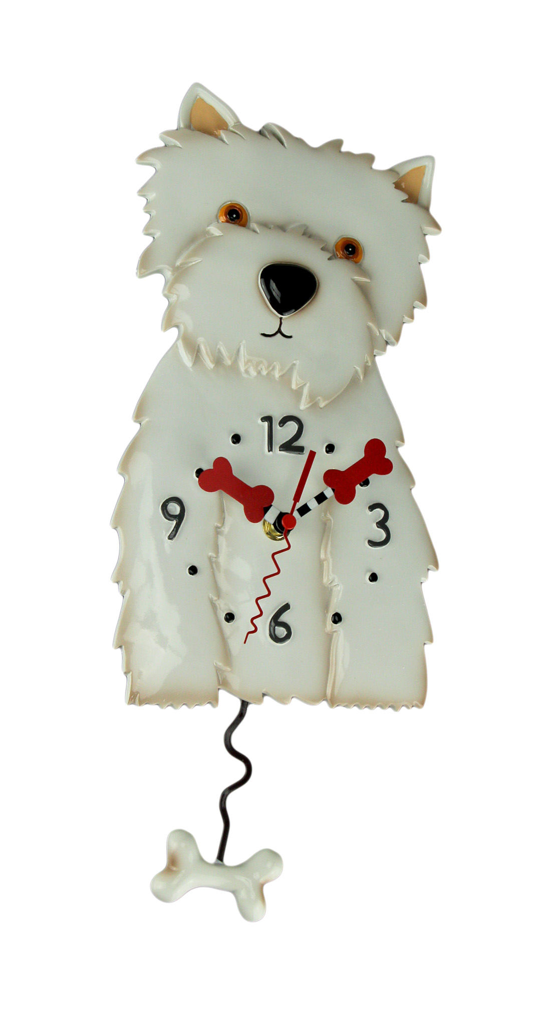Allen Designs Westin the White Westie Dog Pendulum Wall Clock eBay