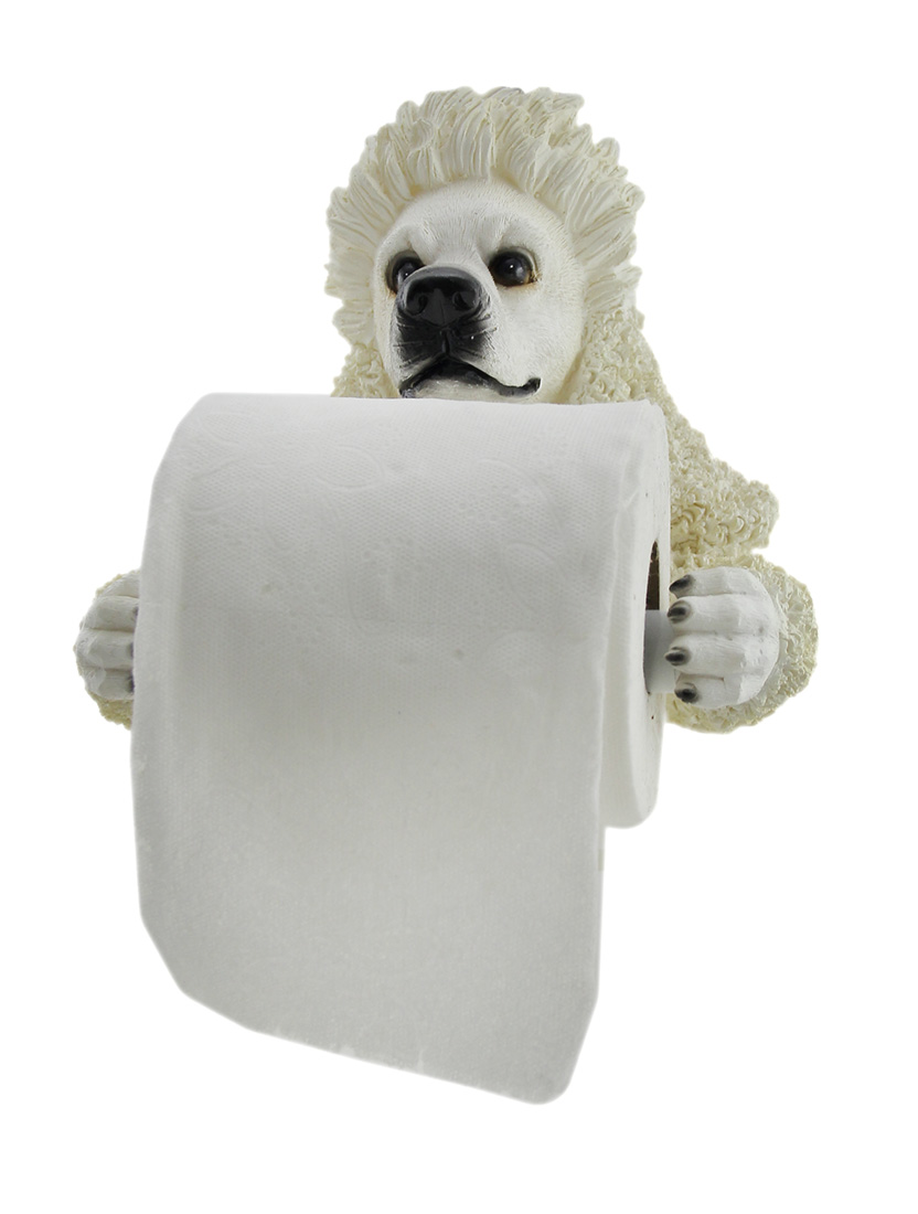 Zeckos Poodle Pal Hanging Single Roll Toilet Paper Holder 800028034168