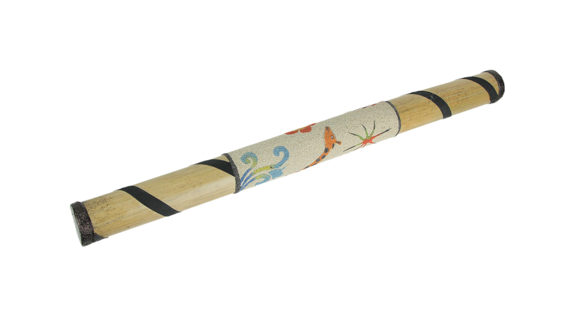 Bamboo Rain Stick Percussion Instrument Colorful Sand Painted Giraffe Design eBay