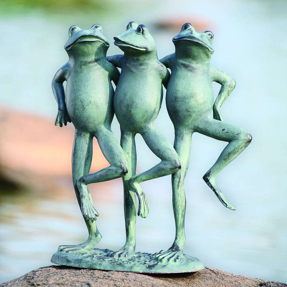 SPI Aluminum Dancing Frog Trio Statue eBay
