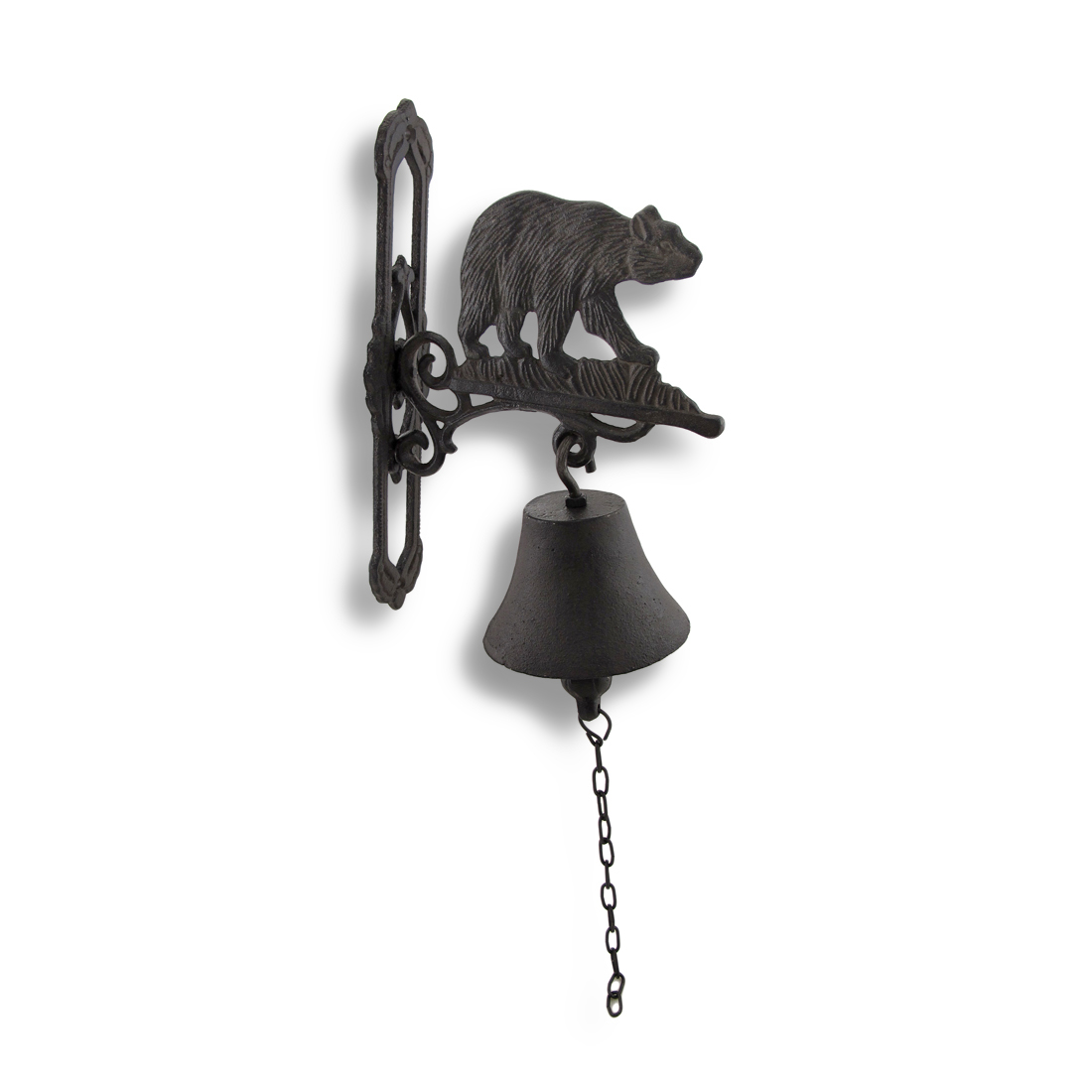 Zeckos Wall Mounted Cast Iron Bear Bell with Rust Patina eBay