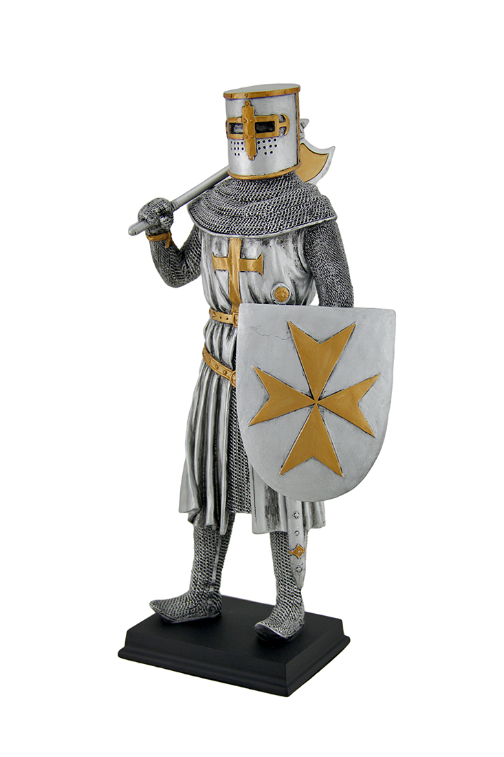 Medieval Crusader Knight In Armor Statue W/ Sword Statues Tanga