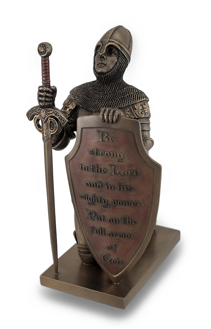 Templar Knight Be Strong In The Lord Bronze Finish Statues Tanga