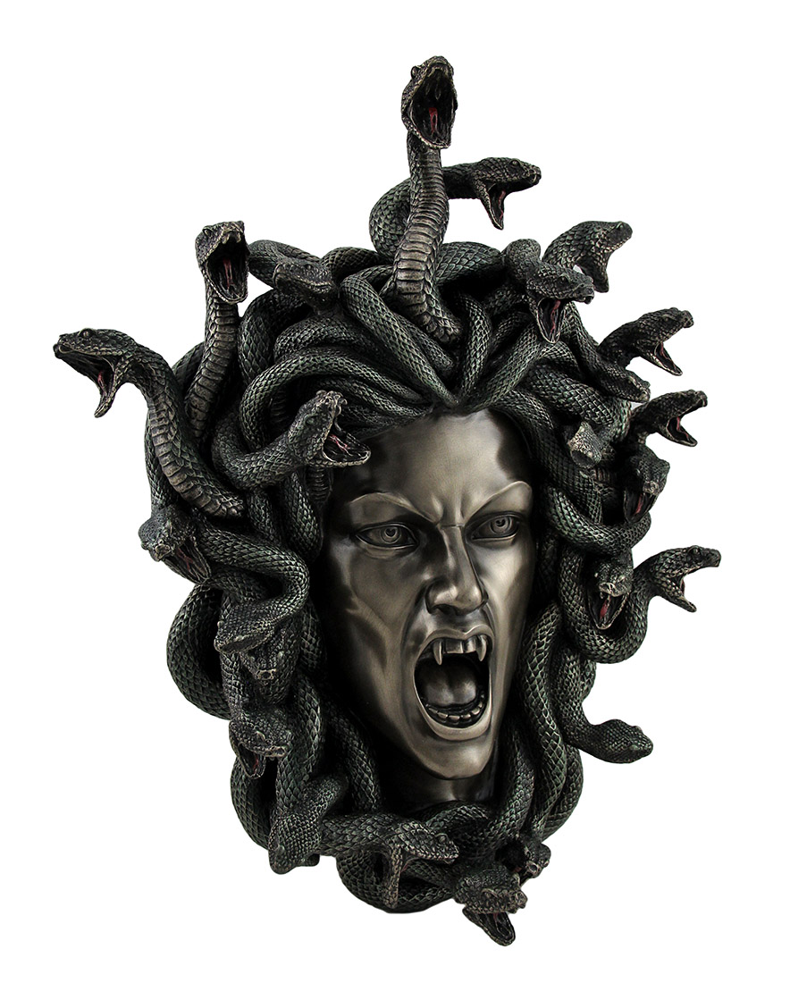 Head of Medusa the Greek Serpent Bronze Finish Statue eBay