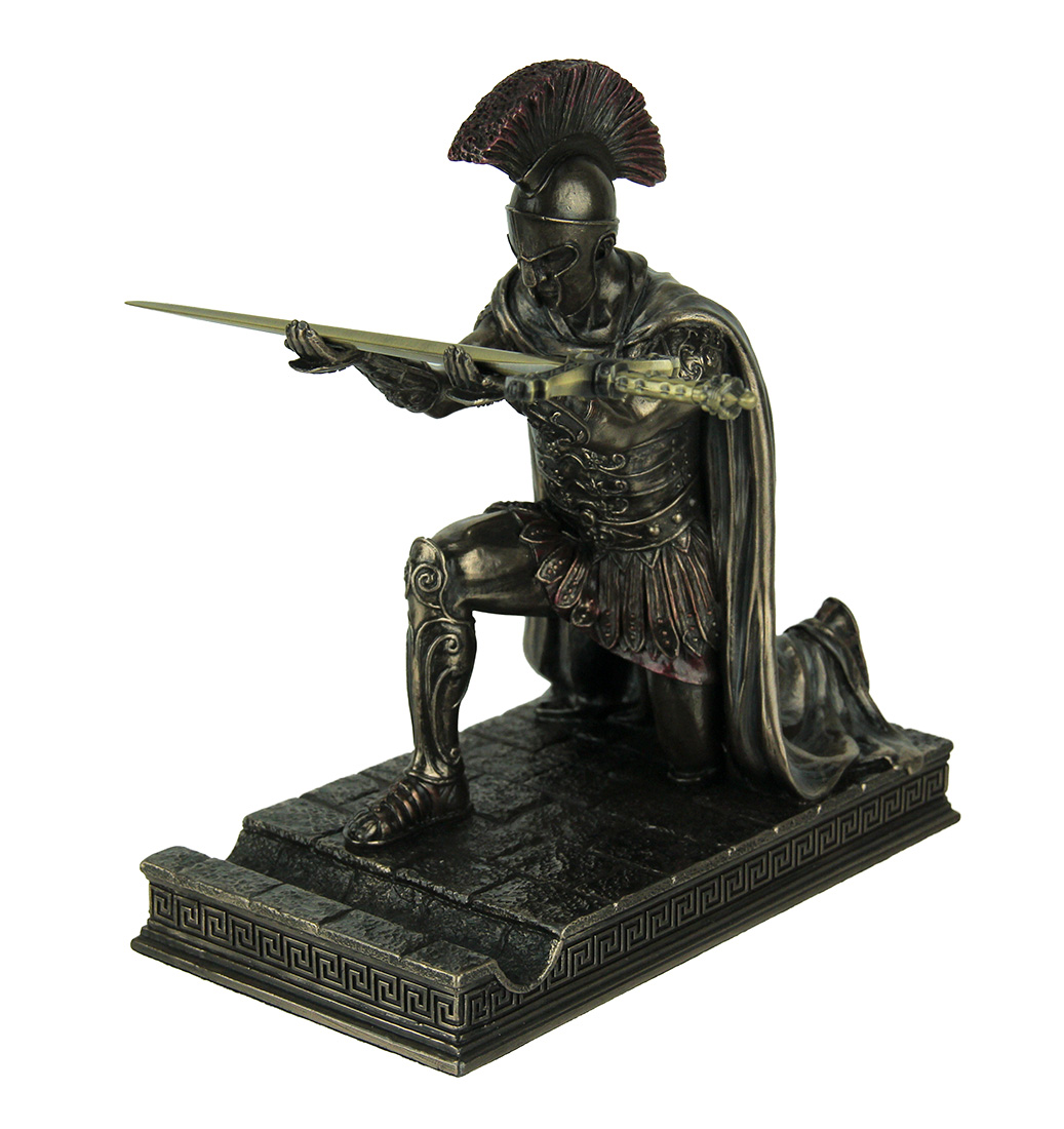 Roman Commander Kneeling Letter Opener / Pen Holder Bronze Finish