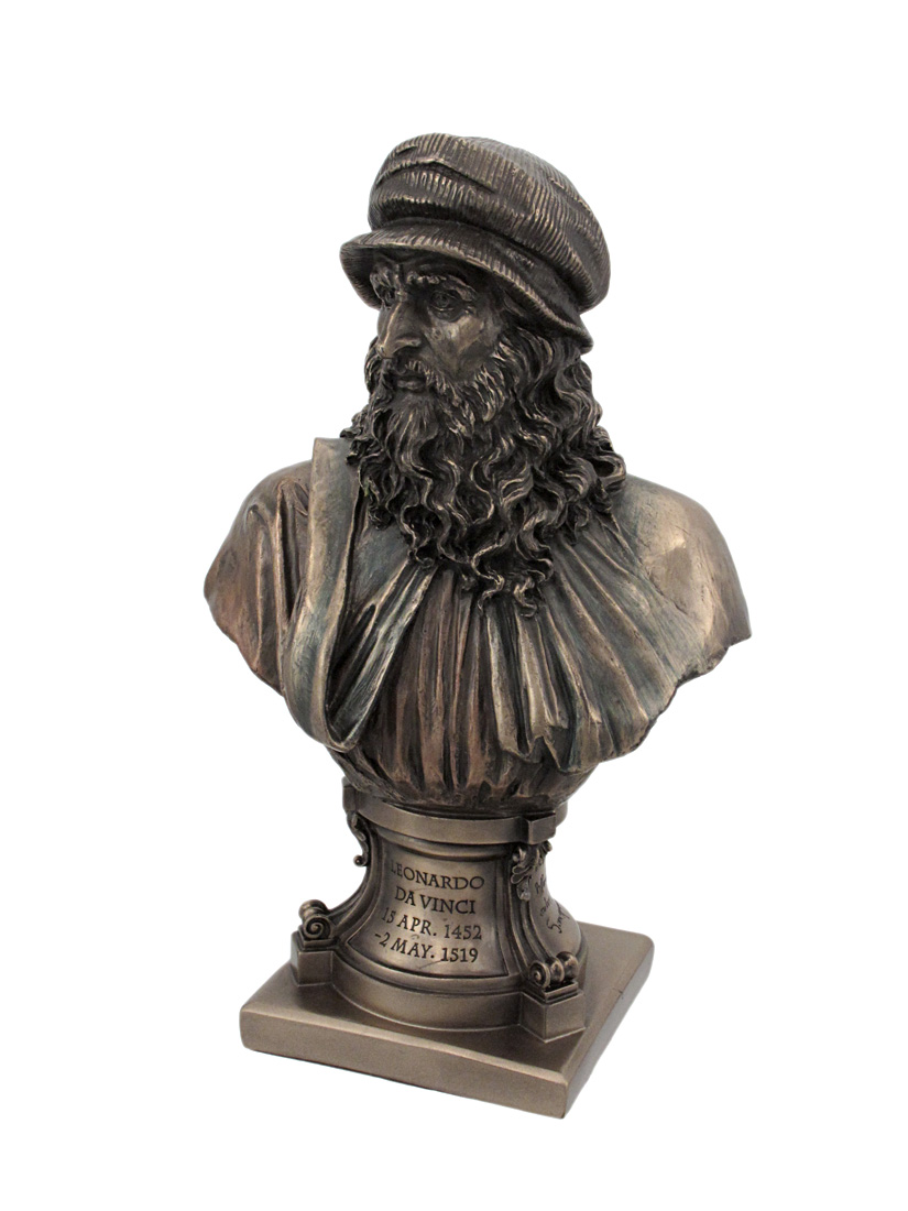 Leonardo Da Vinci Bronze Finish Bust Statue Artist eBay