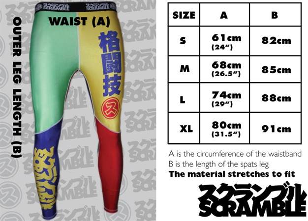 spats sizing chart