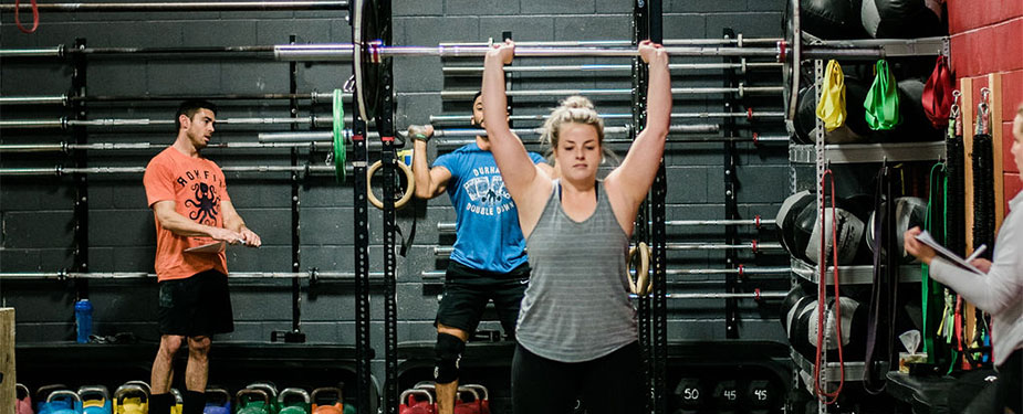Woman lifting barbell