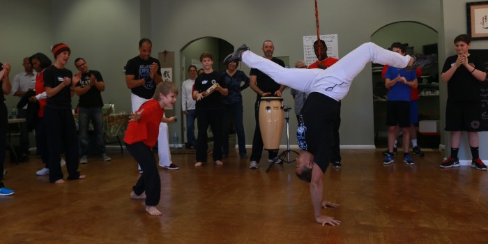 two students dancing