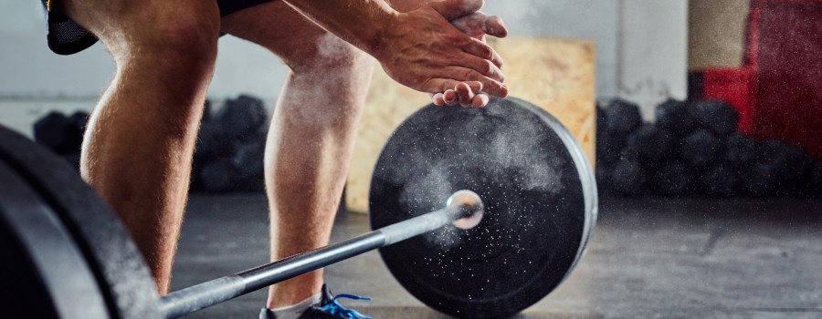 barbell on the ground