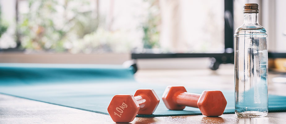 Weights-and-Water-bottle
