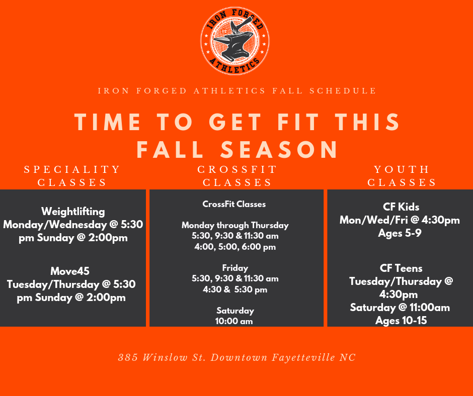 iron-forged-athletics-fall-schedule
