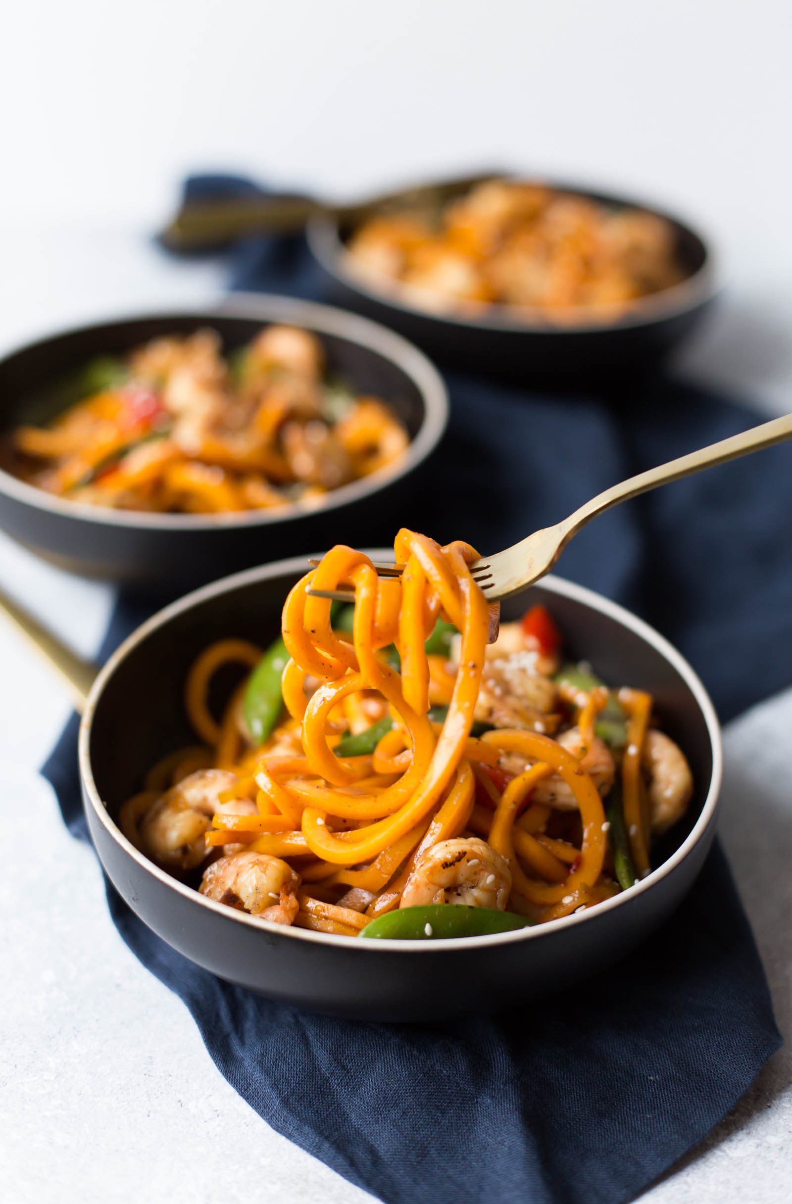 Healthy Asian Shrimp and Noodles