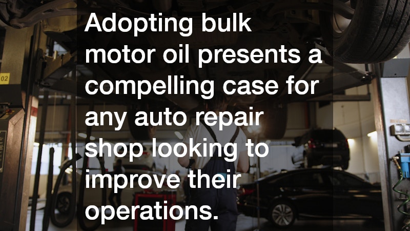 Adopting bulk motor oil presents a compelling case for any auto repair shop looking to improve their operations.