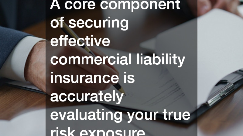 A core component of securing effective commercial liability insurance is accurately evaluating your true risk exposure.