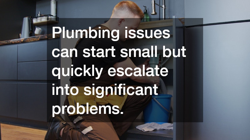 Plumbing issues can start small but quickly escalate into significant problems.