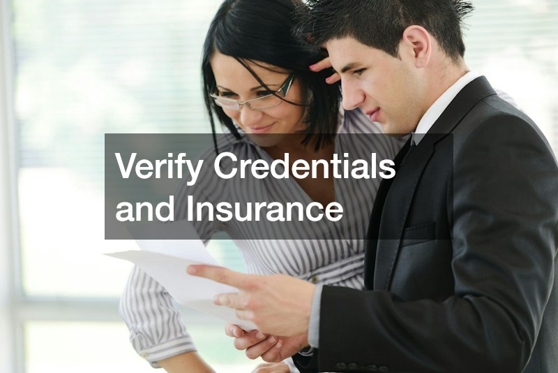Verify Credentials and Insurance