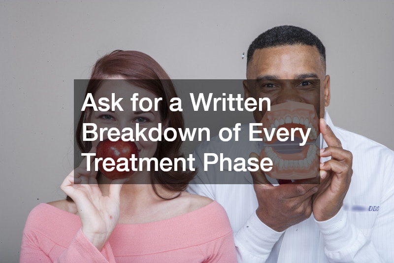 Ask for a Written Breakdown of Every Treatment Phase