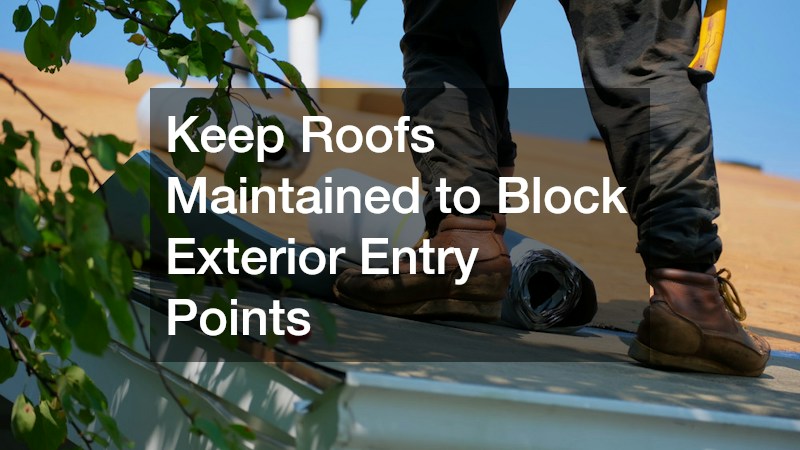 Keep Roofs Maintained to Block Exterior Entry Points